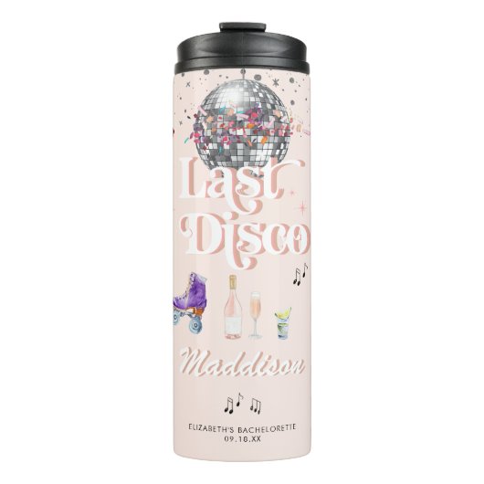 Disco Retro Roller Skating | Bachelorette Thermosbeker (Voorkant)