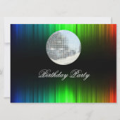 Disco Retro Verjaardagsfeest Uitnodiging (Voorkant)