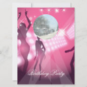 Disco Retro Verjaardagsfeest Uitnodiging (Voorkant)