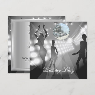 Disco Retro Verjaardagsfeest Uitnodiging