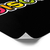 DISCO retro vinyl Poster (Hoek)