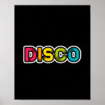 DISCO retro vinyl Poster<br><div class="desc">Disco-liefhebbers juichen dit leuke en heldere design toe!</div>