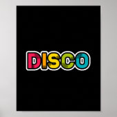 DISCO retro vinyl Poster (Voorkant)