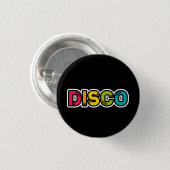 DISCO retro vinyl Ronde Button 3,2 Cm (Voorkant /achterkant)