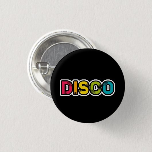 DISCO retro vinyl Ronde Button 3,2 Cm (Voorkant /achterkant)