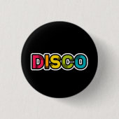 DISCO retro vinyl Ronde Button 3,2 Cm (Voorkant)