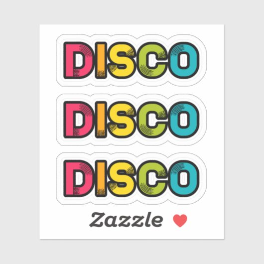 DISCO retro vinyl Sticker (Vel)