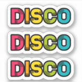DISCO retro vinyl Sticker (Voorkant)