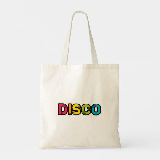 DISCO retro vinyl Tote Bag (Achterkant)