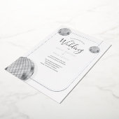 Disco Retro Wedding Folie Uitnodiging (Gedraaid)