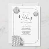 Disco Retro Wedding Kaart (Voorkant)