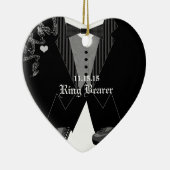 Disco Ring Bearer Wedding kerstversiering Keramisch Ornament (Rechts)