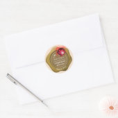 Disco Rode Bal & Bloemengraduaatdiploma Ronde Sticker (Envelop)