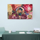 Disco Rode Bal, USA Vlag Welkom Spandoek (Beurs)