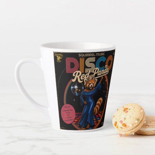 Disco Rode Panda Latte Mok (In situ)