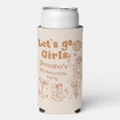 Disco Rodeo Cowgirl Bachelorette Koeler (Seltzer Voorkant)