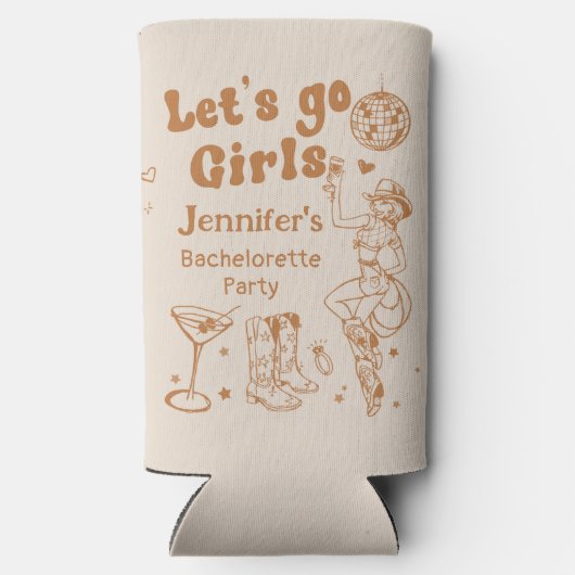 Disco Rodeo Cowgirl Bachelorette Koeler (Achterkant)