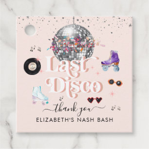 Disco Roller Skating Bachelorette Hartelijk dank Bedankjes Labels