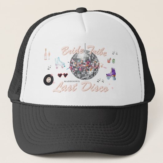 Disco Roller Skating | Bruidsmeisjes Bruid Bruidss Trucker Pet (Voorkant)