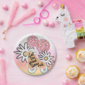 Disco Roller Skating Girls Papieren Bordje (Feest)