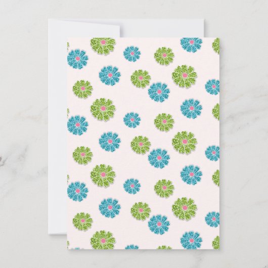 Disco Roller Stake Retro Glitter Hippie Birthday Kaart (Achterkant)