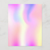 Disco roze holografische Sweet 16 uitnodiging (Achterkant)