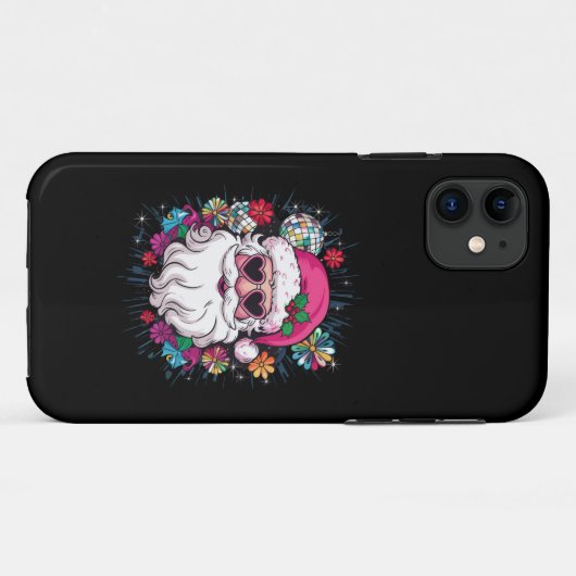 Disco Roze Kerstman Grappig Kerstfeest Case-Mate iPhone Case (Achterkant (horizontaal))