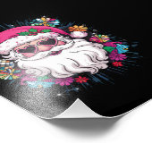 Disco Roze Kerstman Grappig Kerstfeest Foto Afdruk (Hoek)