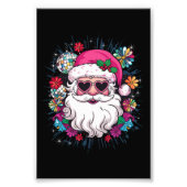 Disco Roze Kerstman Grappig Kerstfeest Foto Afdruk (Voorkant)