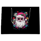 Disco Roze Kerstman Grappig Kerstfeest Groot Cadeauzakje (Voorkant)