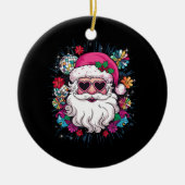 Disco Roze Kerstman Grappig Kerstfeest Keramisch Ornament (Voorkant)