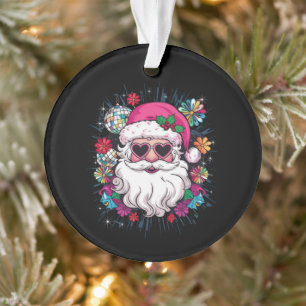 Disco Roze Kerstman Grappig Kerstfeest Ornament