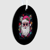 Disco Roze Kerstman Grappig Kerstfeest Ornament (voorkant)