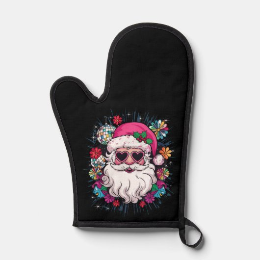 Disco Roze Kerstman Grappig Kerstfeest Ovenwant (Voorkant)