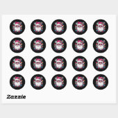 Disco Roze Kerstman Grappig Kerstfeest Ronde Sticker (Vel)