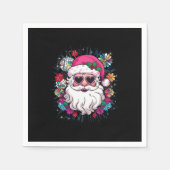 Disco Roze Kerstman Grappig Kerstfeest Servet (Voorkant)