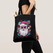Disco Roze Kerstman Grappig Kerstfeest Tote Bag (Dichtbij)