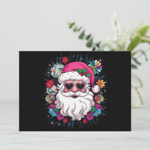 Disco Roze Kerstman Kerst Morsige Kerstfeest Feestdagenkaart
