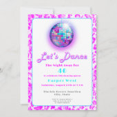 Disco Roze Luipaardprint Retro Dans Verjaardag Kaart (Voorkant)