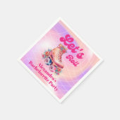 Disco Roze Retro Roller Skate Afscheidsfeest Servet (Hoek)