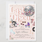 Disco roze rolschaatsen | Bachelorette Kaart (Voorkant)