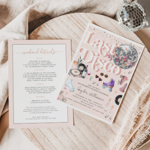 Disco roze rolschaatsen   Bachelorette Kaart