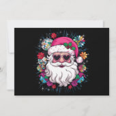 Disco Roze Sinterklaas Kerstmis Grappige Kerstfees Feestdagenkaart (Voorkant)