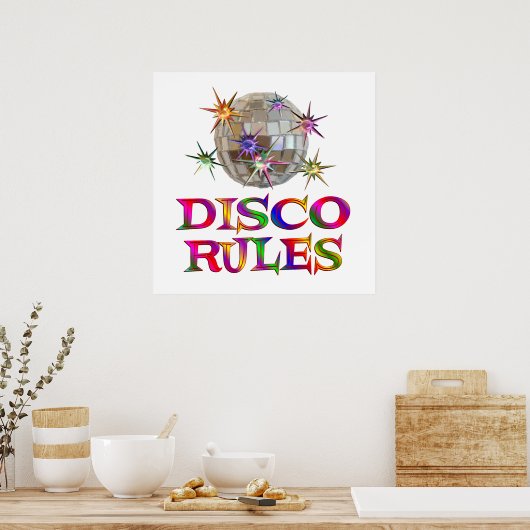 Disco Rules Poster (Keuken)