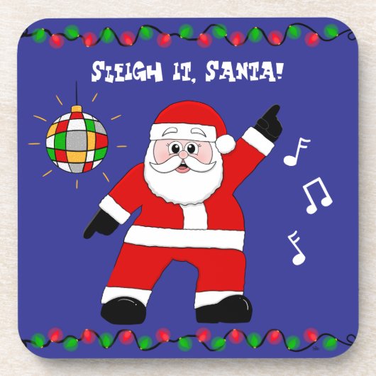 Disco Santa Bier Onderzetter (Voorkant)