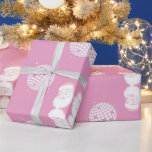 Disco Santa Christmas Cadeaupapier<br><div class="desc">Roze Disco Santa.</div>