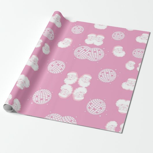 Disco Santa Christmas Cadeaupapier (Uitgerold)