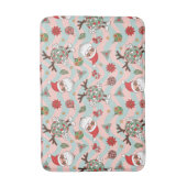 Disco Santa en rendier vakantiepatroon Badmat (Voorkant Verticaal)