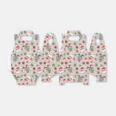 Disco Santa en rendier vakantiepatroon Bedankdoosjes (Uitgevouwen)