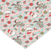 Disco Santa en rendier vakantiepatroon Korte Tafelloper (Hoek)